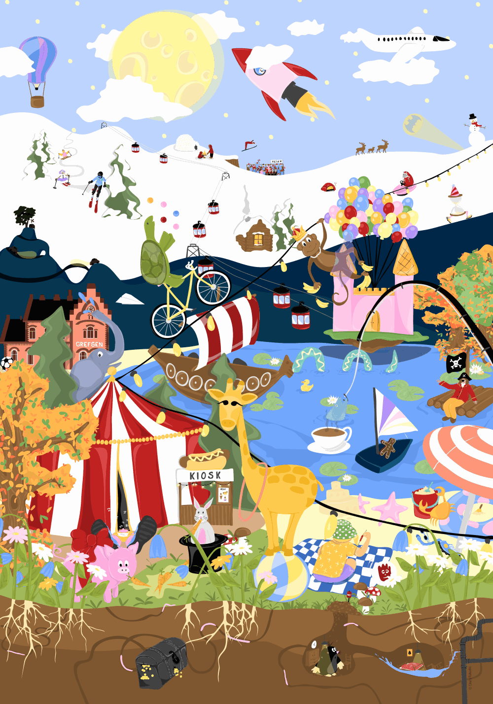 Little One — whimsical kids art print