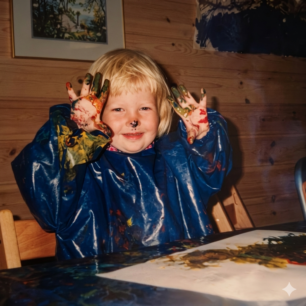Baby artist, circa 2000