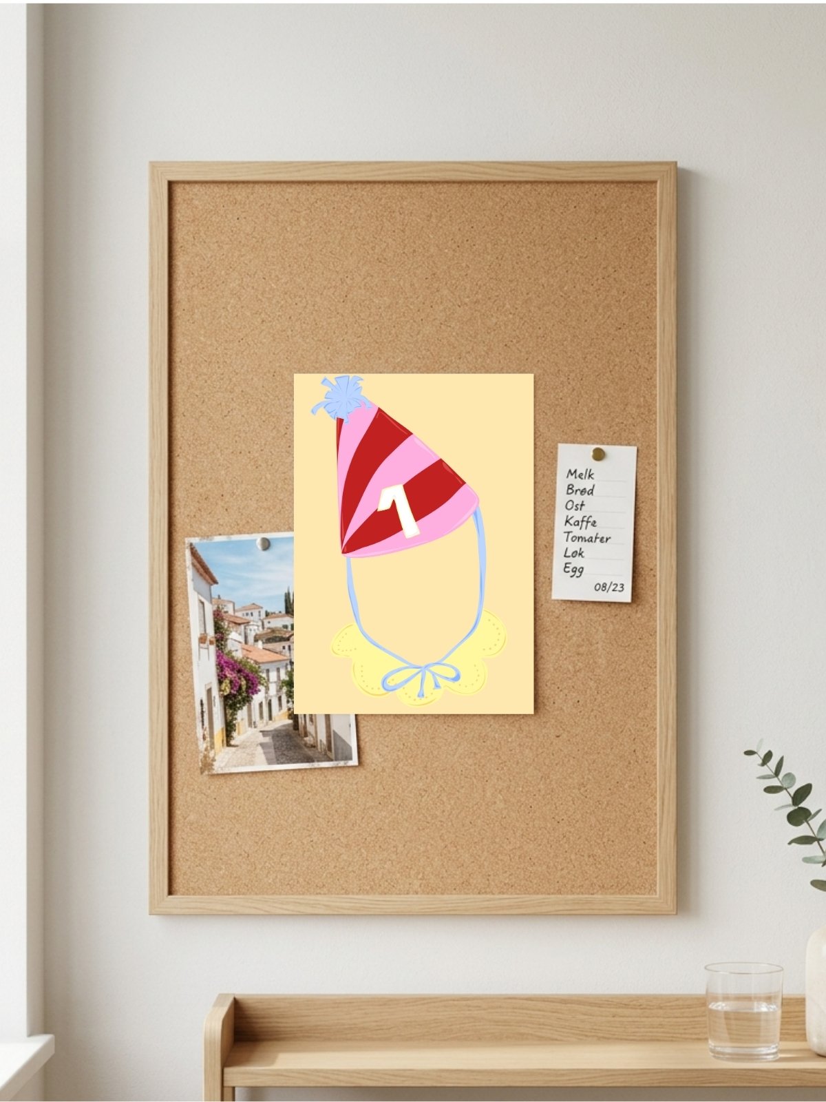 Birthday invitation template mockup