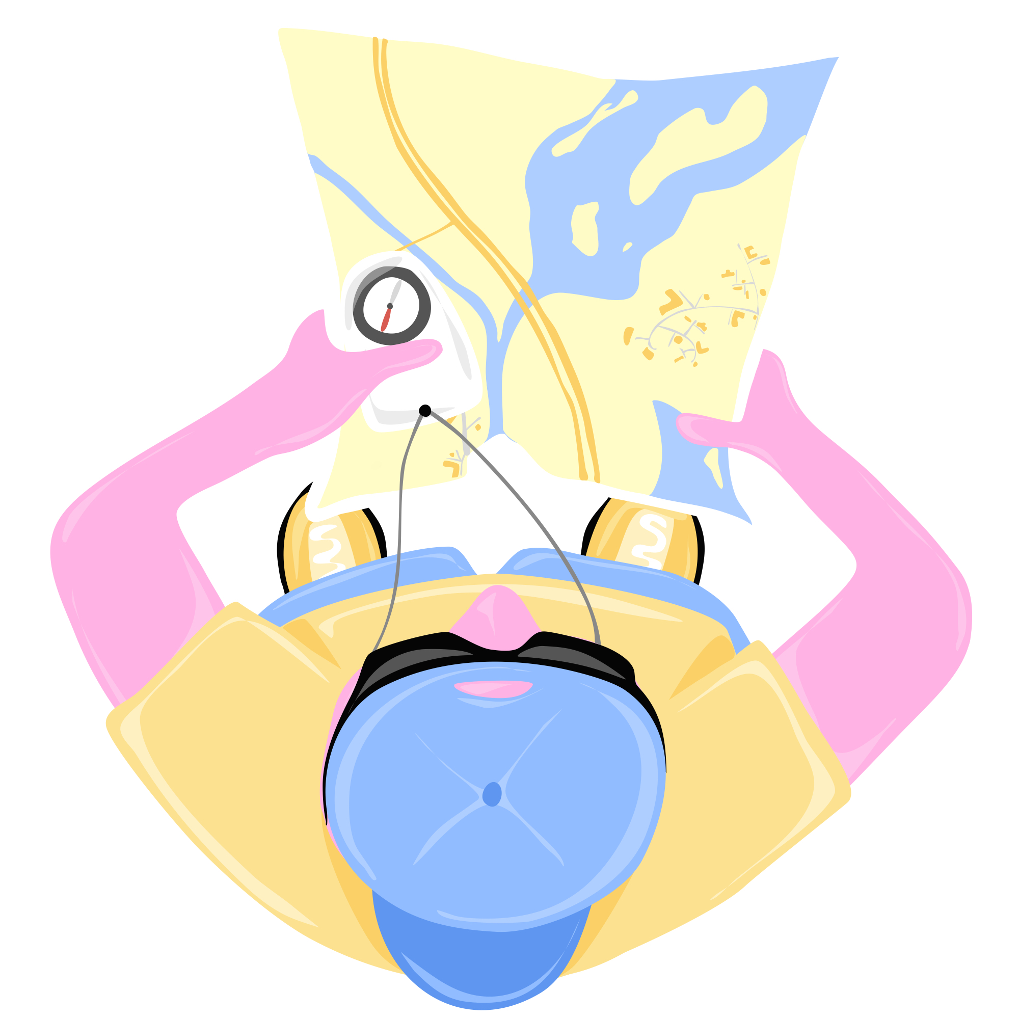 Konka empty-state illustration — map