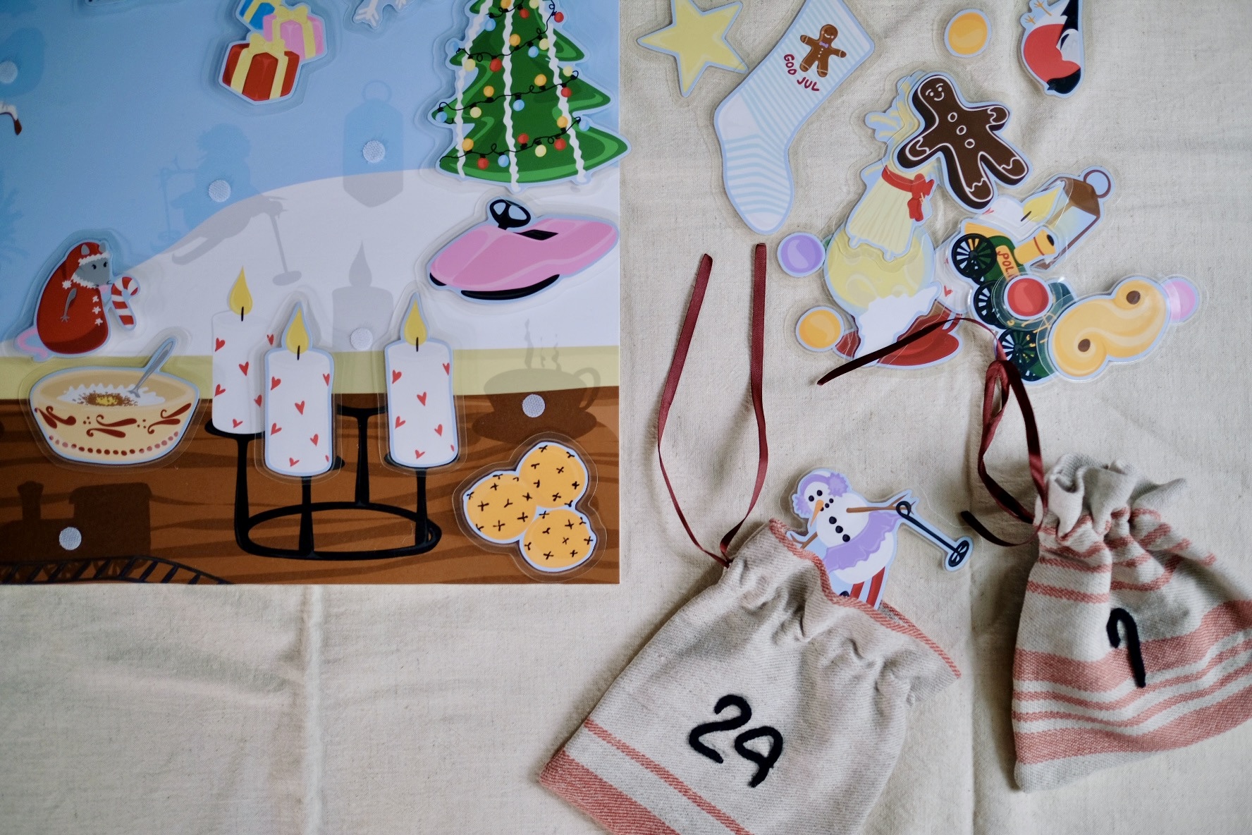 Finished 24 of Advent activity wall